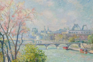 Camille Pissarro Der Louvre, Morgen, Frühling, 1902 Öl auf Leinwand, 64,8 x 54 cm  © Sammlung Hasso Plattner 